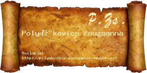 Polyákovics Zsuzsanna névjegykártya