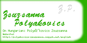 zsuzsanna polyakovics business card